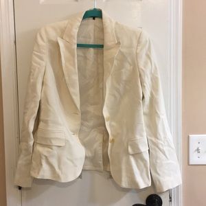 Theory, white fitted blazer